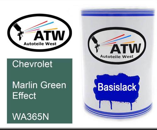 Chevrolet, Marlin Green Effect, WA365N: 500ml Lackdose, von ATW Autoteile West.